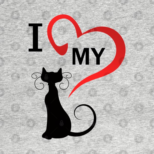 I love my cat by hottehue